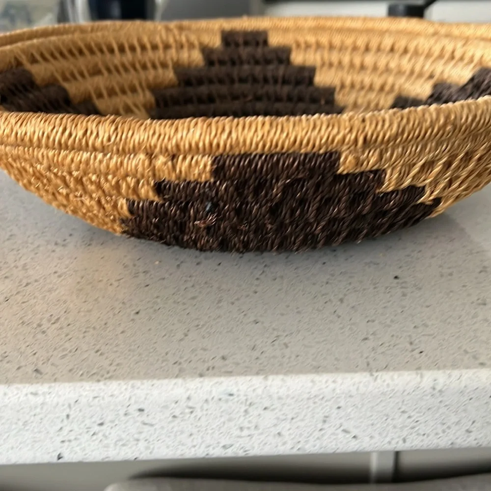 handcrafted shallow basket. Heavy​
